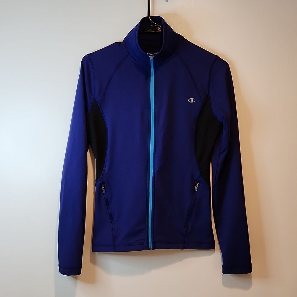Champion Long Sleeve Full Zip Windbreaker Jogging Jacket Women's Size S/P NICE!!